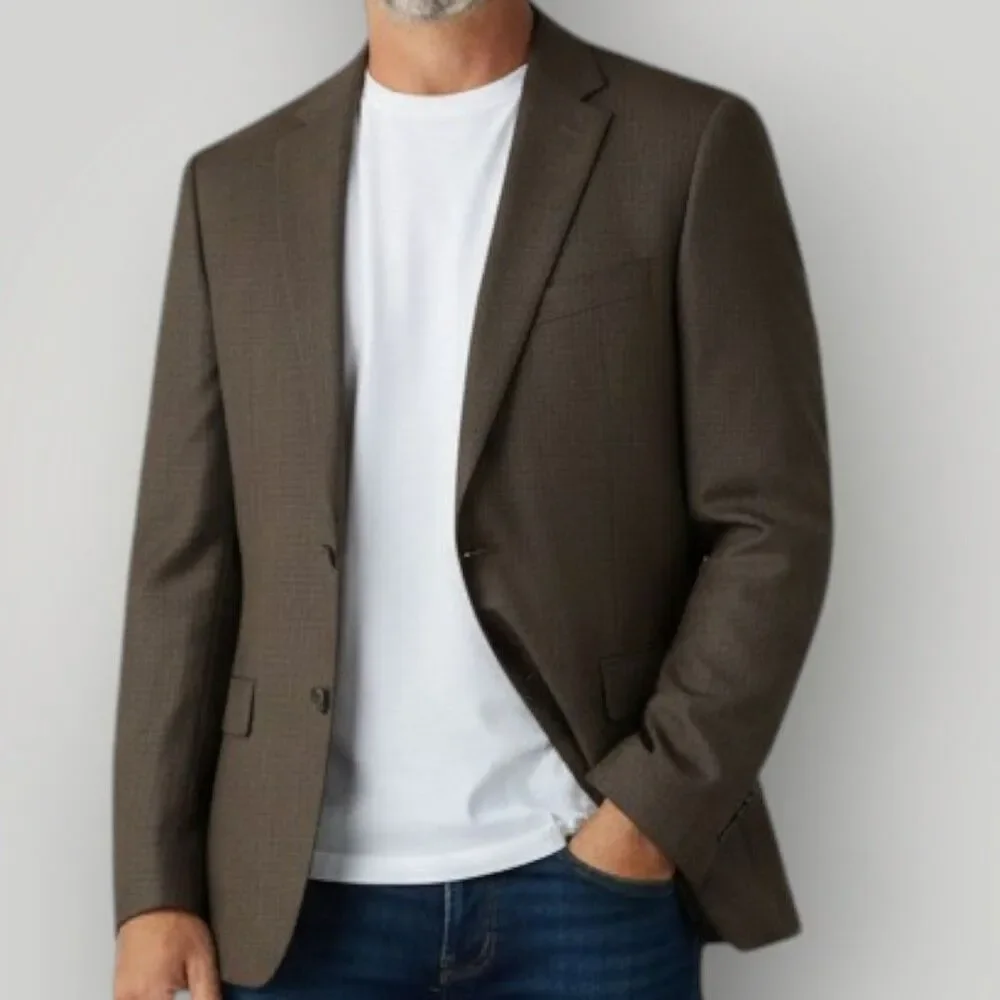 RALPH LAUREN Regular fit Mens Blazer Sport Coat Two Button Suit Jacket 50R Brown